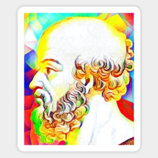 Eratosthenes of Cyrene Colourful Portrait | Eratosthenes of Cyrene Artwork 11 Magnet